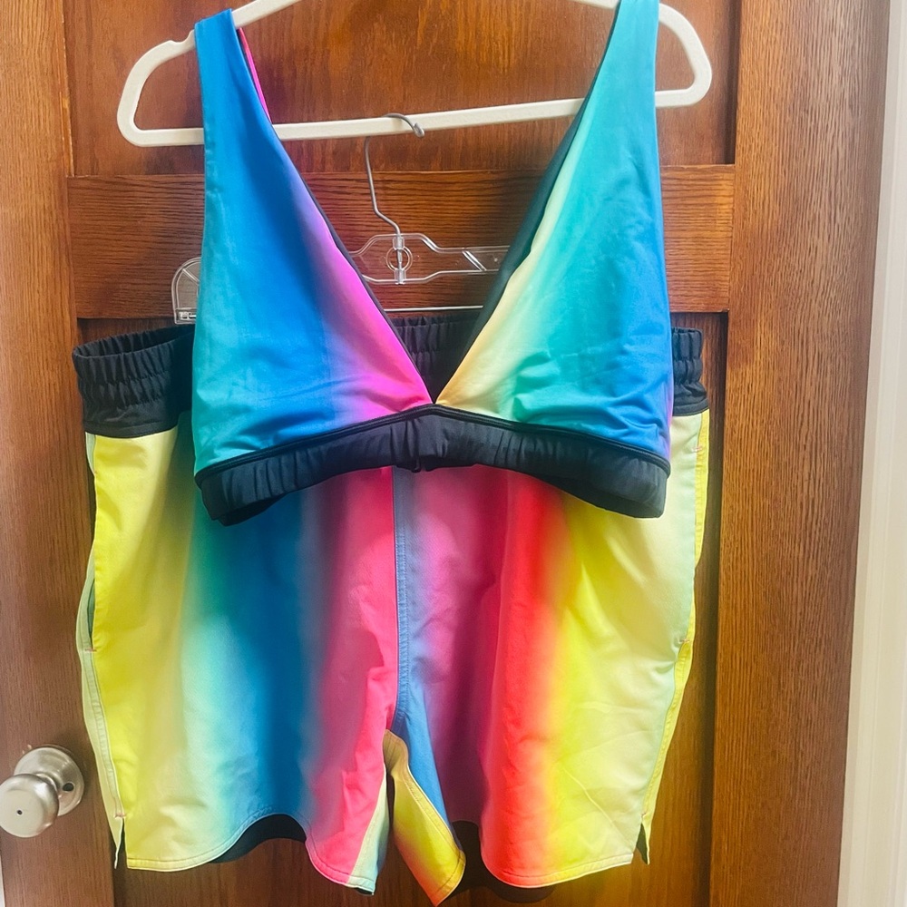TomboyX Rainbow Reversible Bikini Set  - 2X